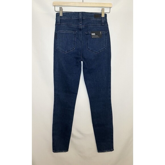 PAIGE Hoxton Ankle High Rise Skinny Fairview Blue Jeans Denim Women's 24 NWT - Picture 2 of 13